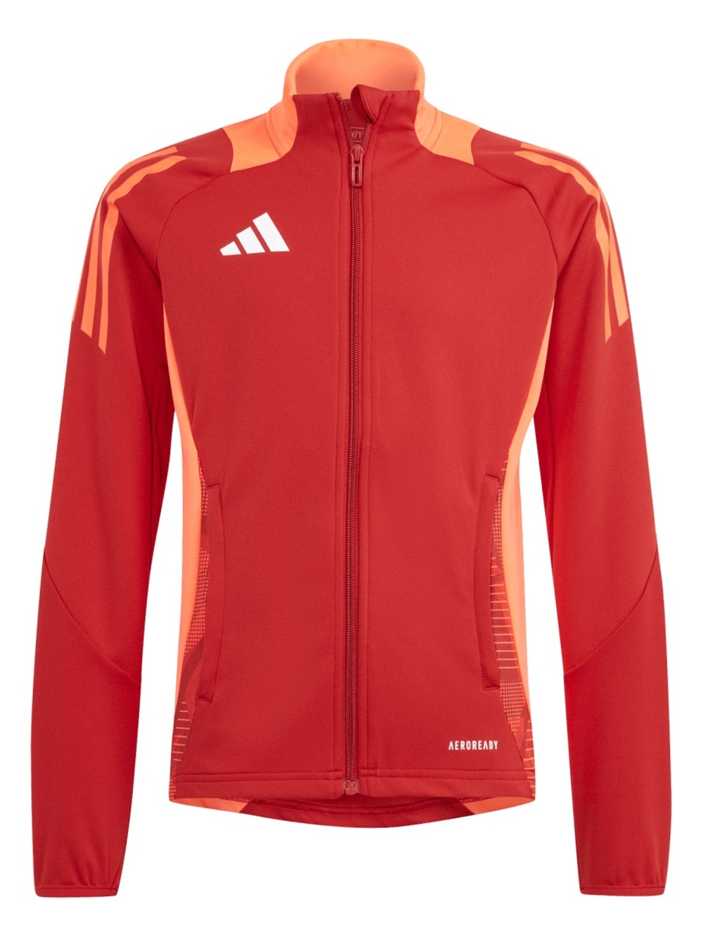 Brand New adidas Red Performance Full-Zip Training Jacket with Orange Panels